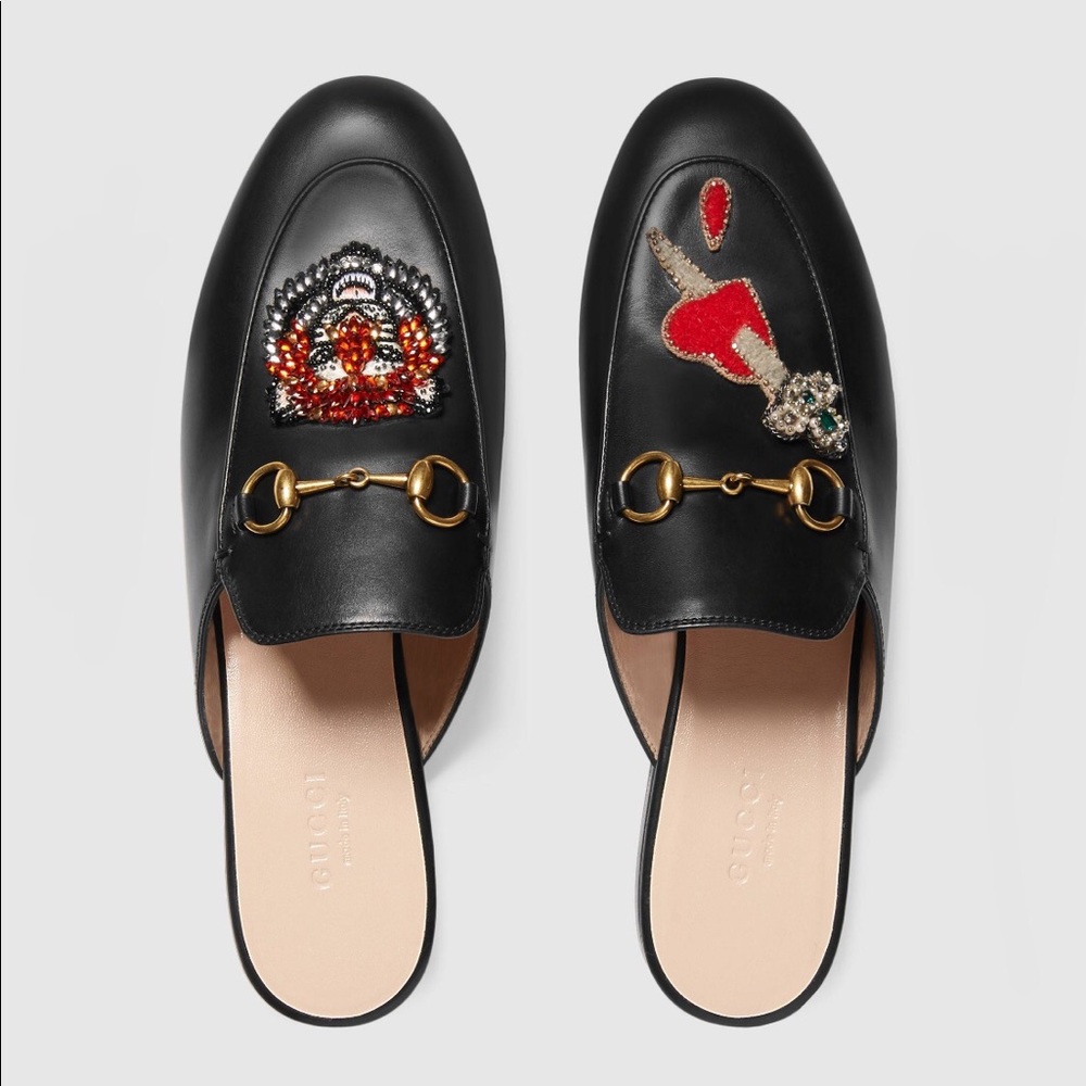 Gucci Princetown slipper with appliqués
